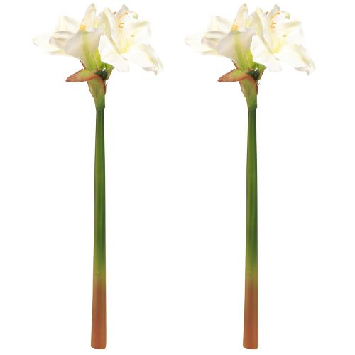 položky Amaryllis vánoční květiny umělé L55cm bílé 2ks