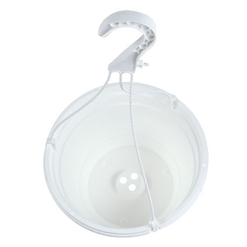 položky Květinový závěsný košík 25cm bílý