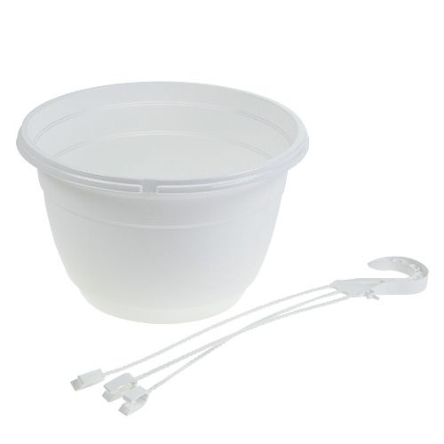 položky Květinový závěsný košík 25cm bílý