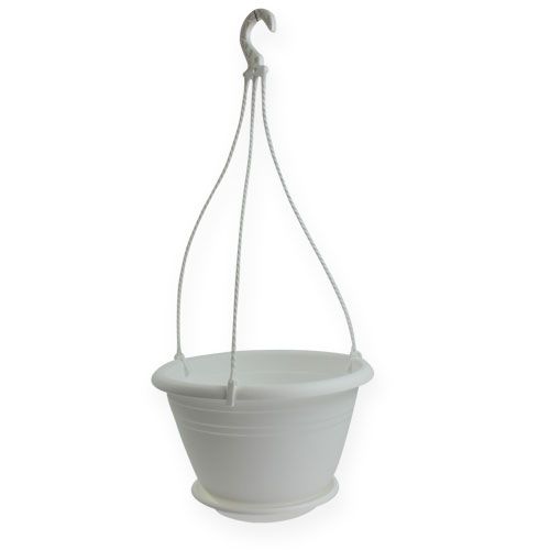Závěsný košík Galicia Ø30cm bílý
