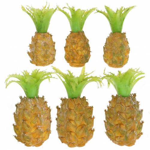 Floristik24 Mini ananas umělý V6,5cm - 8cm 6 ks