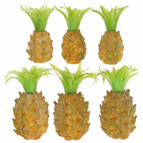 Floristik24 Umělý mini ananas V6,5cm - 8cm 6ks