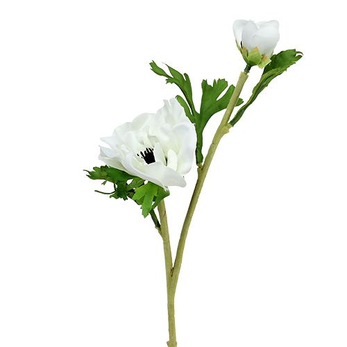 Floristik24 Sasanka umělá bílá 6ks