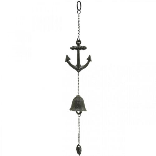Floristik24 Závěsný kotevní zvonek, námořní dekorační zvonek, litina L47,5cm