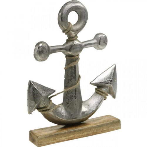 Kotva z kovu, námořní dekorace, námořní dekorace stříbrná, přírodní barvy V32cm