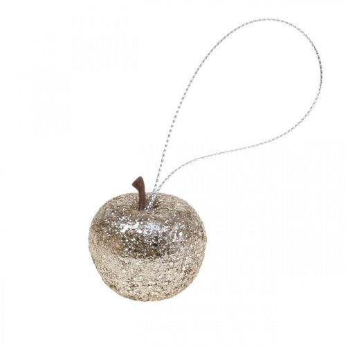 Floristik24 Ozdobné mini ozdoby na šampaňské třpytky jablka Ø3,5cm 24 ks