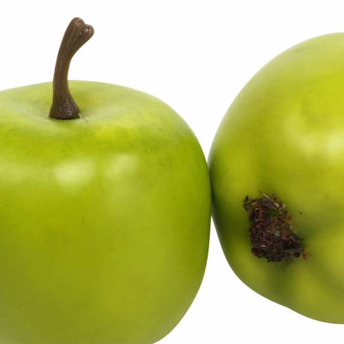 Dekorativní mini jablíčka zelenožlutá umělá V4,3cm Ø3,6cm 24ks