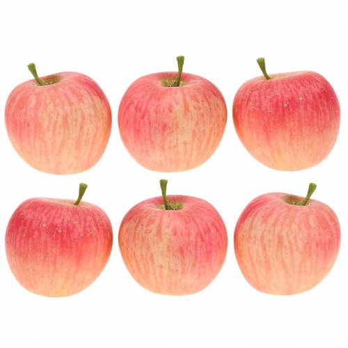 Floristik24 Deco apple pink, yellow real touch 6,5cm 6ks