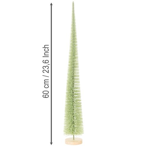 Umělý vánoční stromeček, dekorativní stromeček na dřevěném podstavci, 60 cm | Floristik24.cz