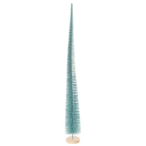 Umělý vánoční stromeček, dekorativní stromeček, jemný design s dřevěným podstavcem, 80 cm