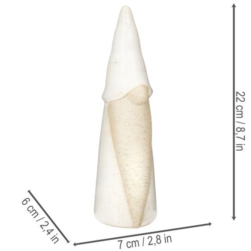 Dekorativní figurka trpaslíka na postavení, vánoční dekorace, keramika, 22 cm | Floristik24.cz