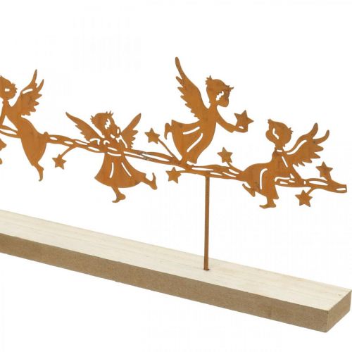 položky Stolní dekorace Vánoční anděl kovový stojanový rošt 50 × 17cm