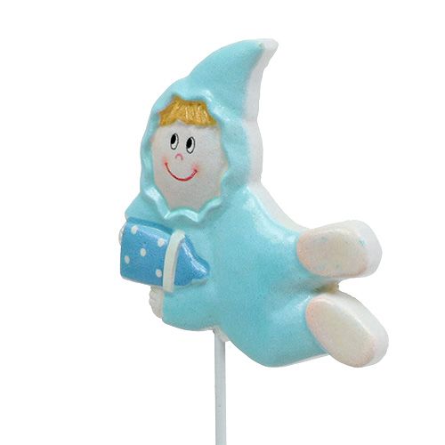 Floristik24 Dětská ozdobná zátka růžová, modrá 5cm L25cm 4ks