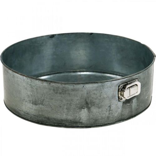 Floristik24 Květináč, ozdobný pekáč, pérová forma na sázení, kovová dekorace Ø24cm V7,5cm