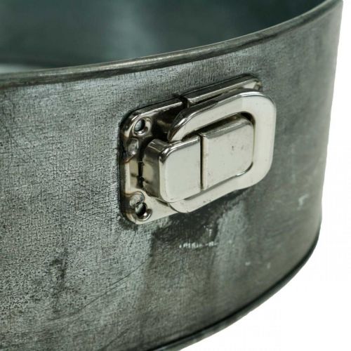 Floristik24 Květináč, ozdobný pekáč, pérová forma na sázení, kovová dekorace Ø24cm V7,5cm