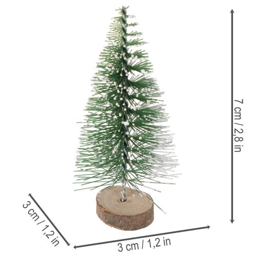 Umělé mini vánoční stromky jako vánoční dekorace na stůl, pokryté sněhem, 6 cm, 12 kusů | Floristik24.cz