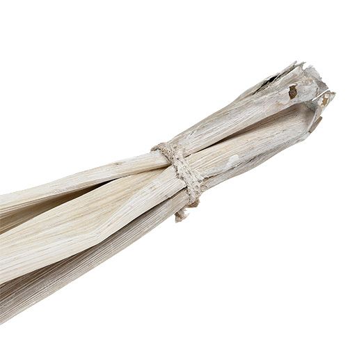 Floristik24 Banánový list bílá praná přírodní dekorace 66cm
