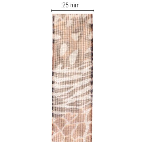 Dekorativní stuha, zvířecí vzor, leopardí vzor, dárková stuha, šířka 25 mm, délka 20 m | Floristik24.cz