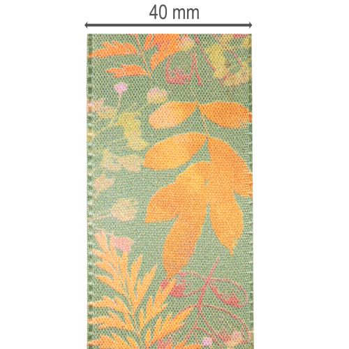 Dekorativní stuha s motivem listů, podzimní dekorace, 40 mm x 15 m | Floristik24.cz