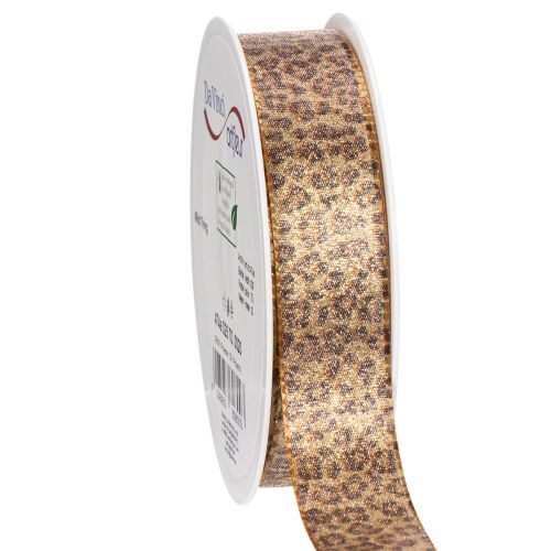 Dárková stuha s leopardím vzorem pro kreativní dekorace a floristiku, 25 mm x 20 m nakoupit | Floristik24.cz
