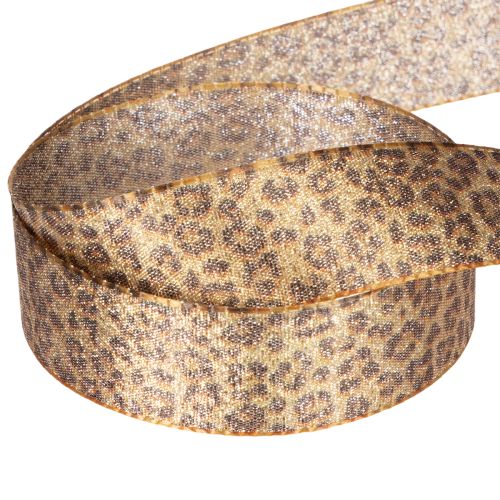 Dárková stuha s leopardím vzorem pro kreativní dekorace a floristiku, 25 mm x 20 m | Floristik24.cz