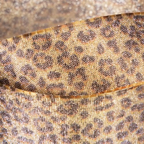 Dárková stuha s leopardím vzorem pro kreativní dekorace a floristiku, 25 mm x 20 m | Floristik24.cz