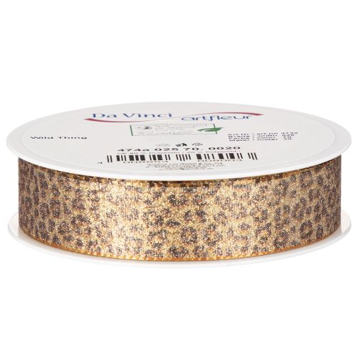 Dárková stuha s leopardím vzorem pro kreativní dekorace a floristiku, 25 mm x 20 m | Floristik24.cz