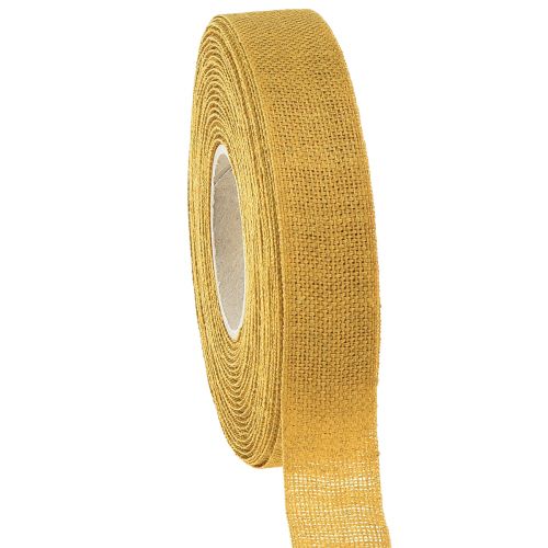 Floristik24 Ozdobná stuha přírodní žlutá 25mm 20m