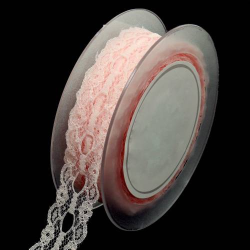 Floristik24 Krajková stuha růžová 30mm dekorační stuha krajková svatební dekorace 20m