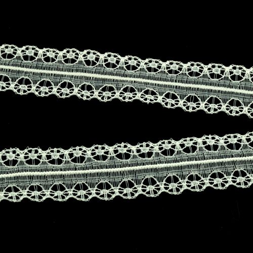 Floristik24 Krajková stuha vintage krémová 20mm 20m