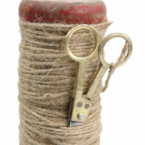 položky Cívka příze s ozdobnými nůžkami Ø6,5cm V15cm 2ks vintage styl