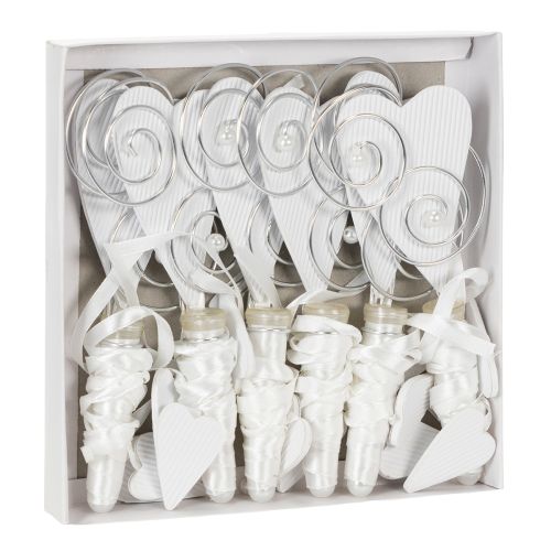 položky Závěs na lavici s trubkou a srdíčkem, 18 cm, 6 kusů