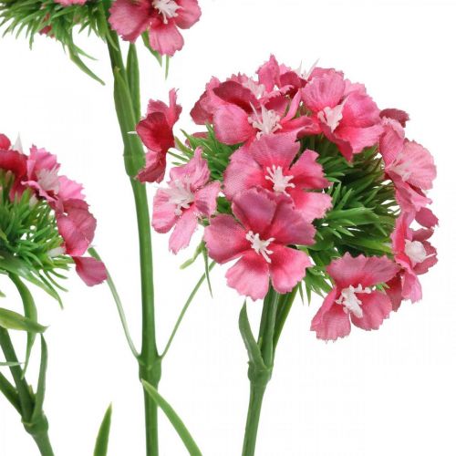 položky Artificial Sweet William Pink umělé květiny karafiáty 55cm svazek 3ks