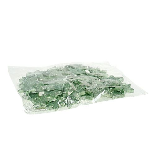 Floristik24 Craft stars mint zelená 4-5cm 40ks