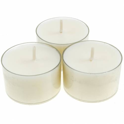 PURE Nature Lights čajové svíčky řepkový vosk Ø38mm 40ks přírodní