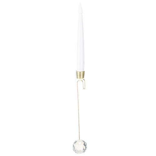 Svíčky na stromeček LED tyčinkové svíčky s křišťálovým žlutým světlem 31cm 10 kusů