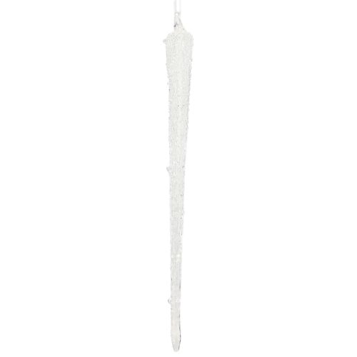 Dekorace na stromeček rampouch skleněná dekorace k zavěšení 19cm 3 kusy