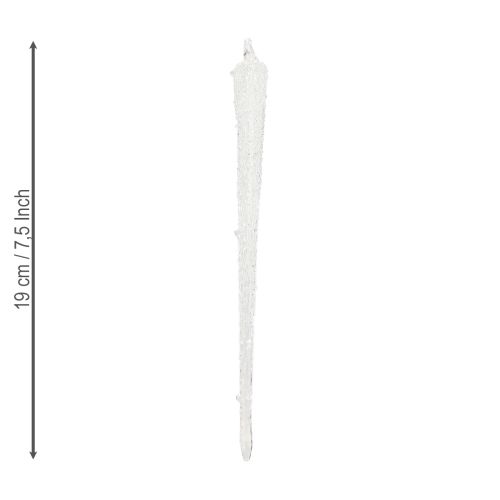 položky Dekorace na stromeček rampouch skleněná dekorace k zavěšení 19cm 3 kusy