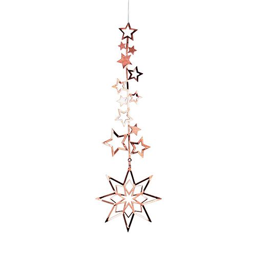 Floristik24 Dekorace na stromeček hvězda 20cm měděná 1ks