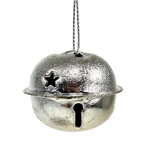 položky Vánoční ozdoba na stromeček zvonek kovový 4cm stříbrný 12ks