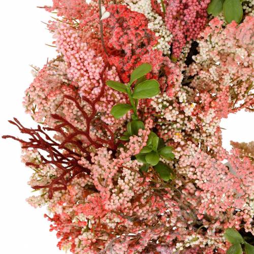 Floristik24 Vřesový věnec umělý růžový Ø48cm