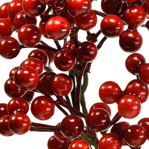 Floristik24 Berry věnec Červené umělé rostliny Červené Vánoce Ø30cm