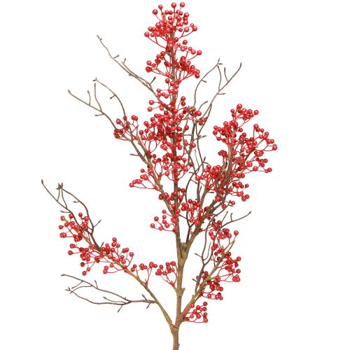 položky Berry větev červené bobule větvička dekorace podzim zima L78cm