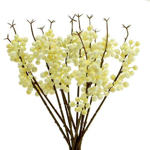 Floristik24 Berry branch cream L30cm 12ks