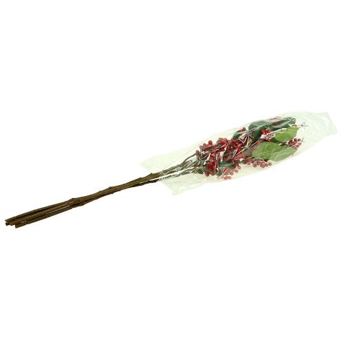 Floristik24 Bobule větev červená 63cm 4ks