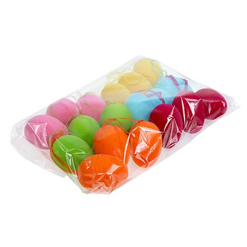 Floristik24 Vejce ozdobná vločkovaná 7cm 18 ks