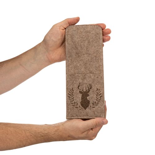 Příborník s motivem jelena, vyrobený z plsti, 26 cm, 4 kusy | Floristik24.cz