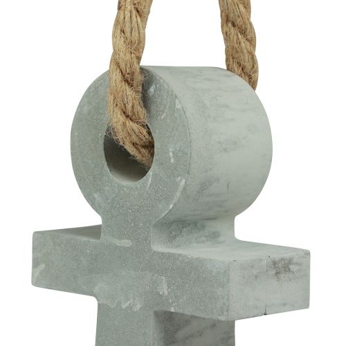 Floristik24 Betonová dekorace kotva dekorace námořní stůl šedá 18cmx4,5cmx22cm