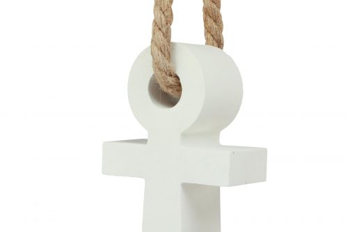 Floristik24 Betonová dekorativní kotva bílá přírodní námořní 18cmx4,5cmx22cm