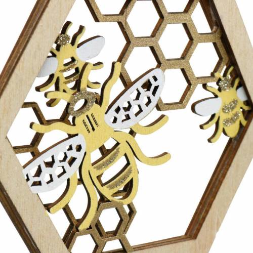 položky Plást na zavěšení, letní dekorace, včelka, dřevěná dekorace, včelky v plášti 4ks